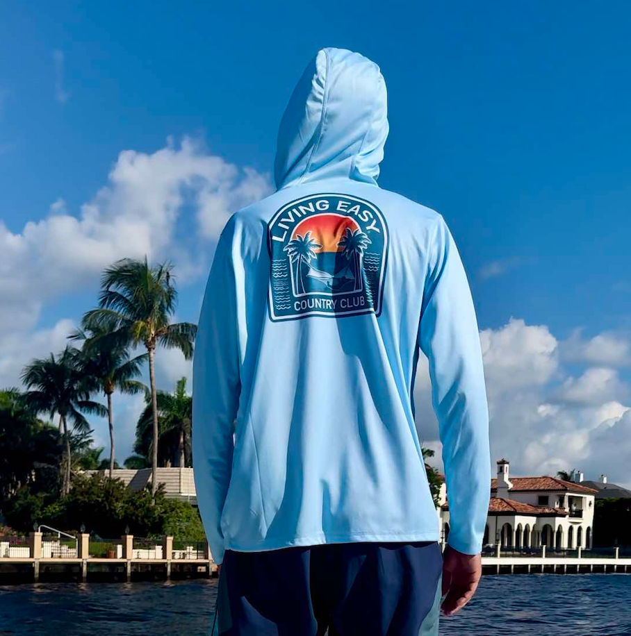 Living Easy® Country Club L/S Hooded Performance Shirt - Living Easy®