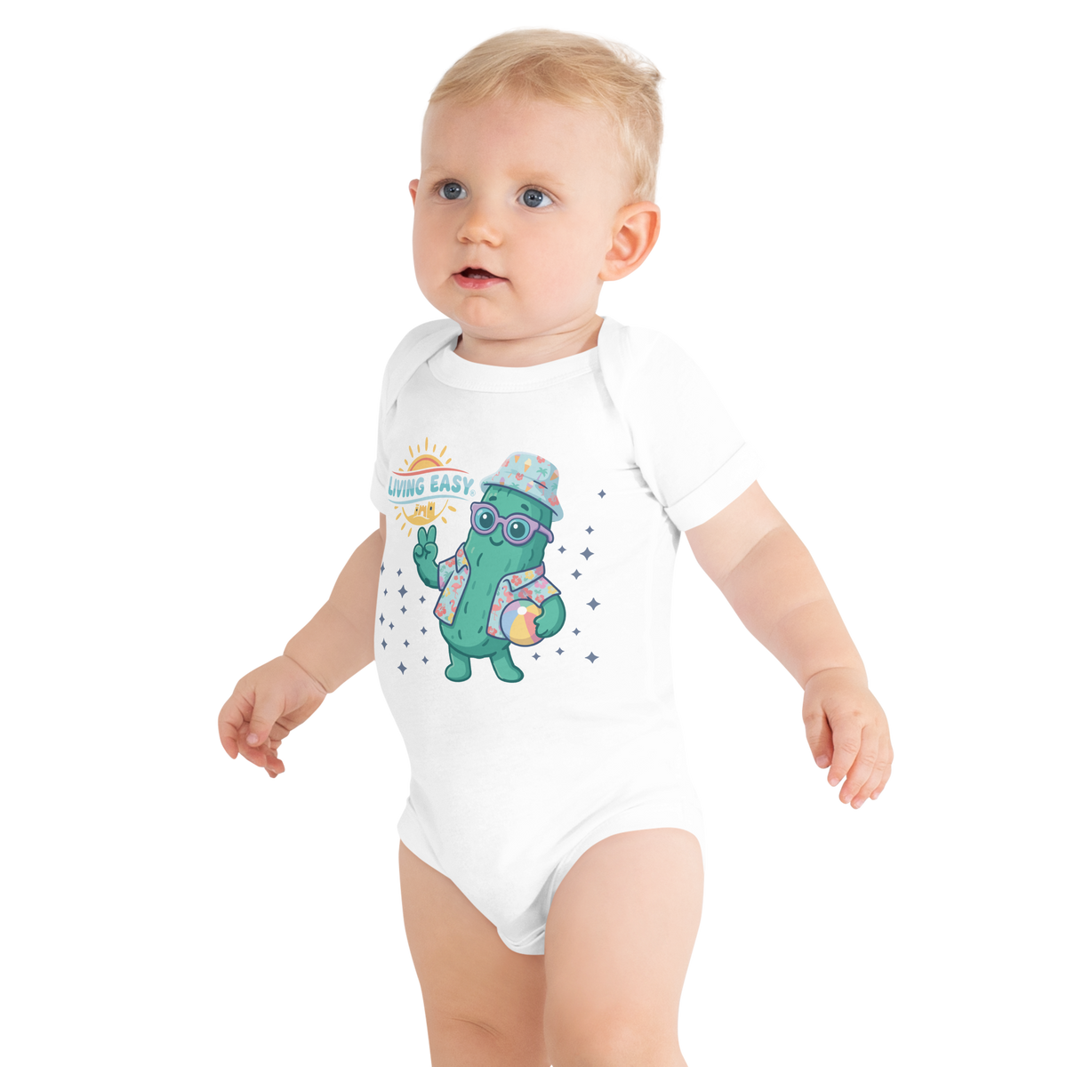 Living Easy® Breezy Pickle Baby Onesie 