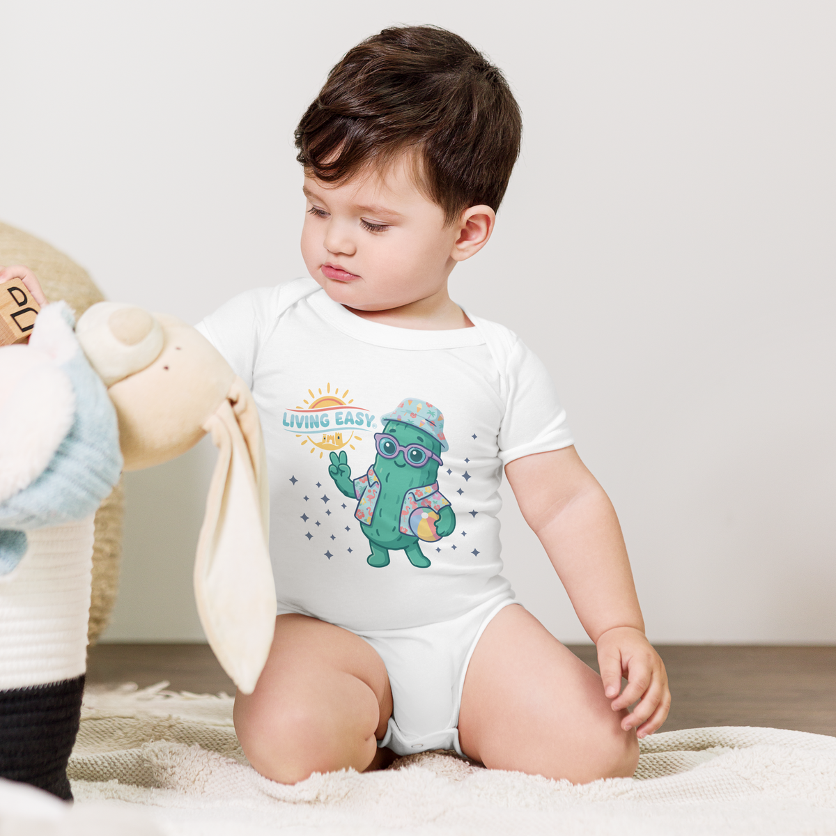 Living Easy® Breezy Pickle Baby Onesie 