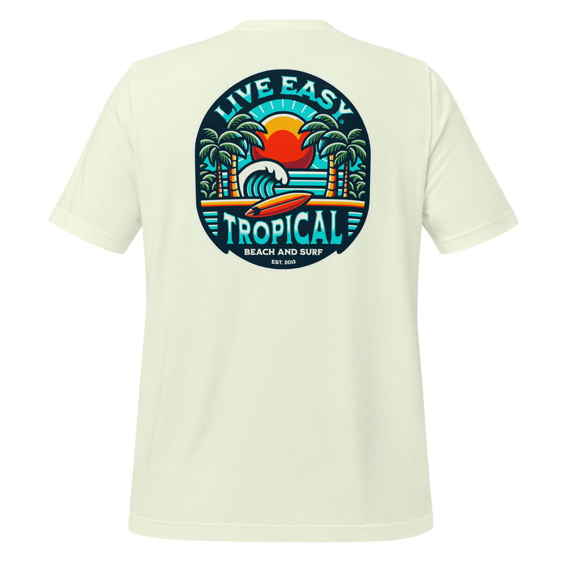 Live Easy® Tropical Beach and Surf Tee - Living Easy®