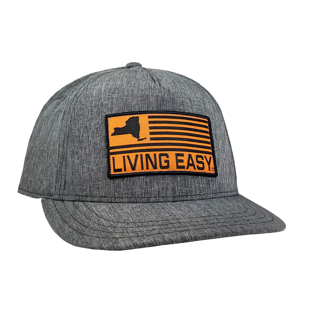 New York Patch Heather Black Hat - Living Easy®