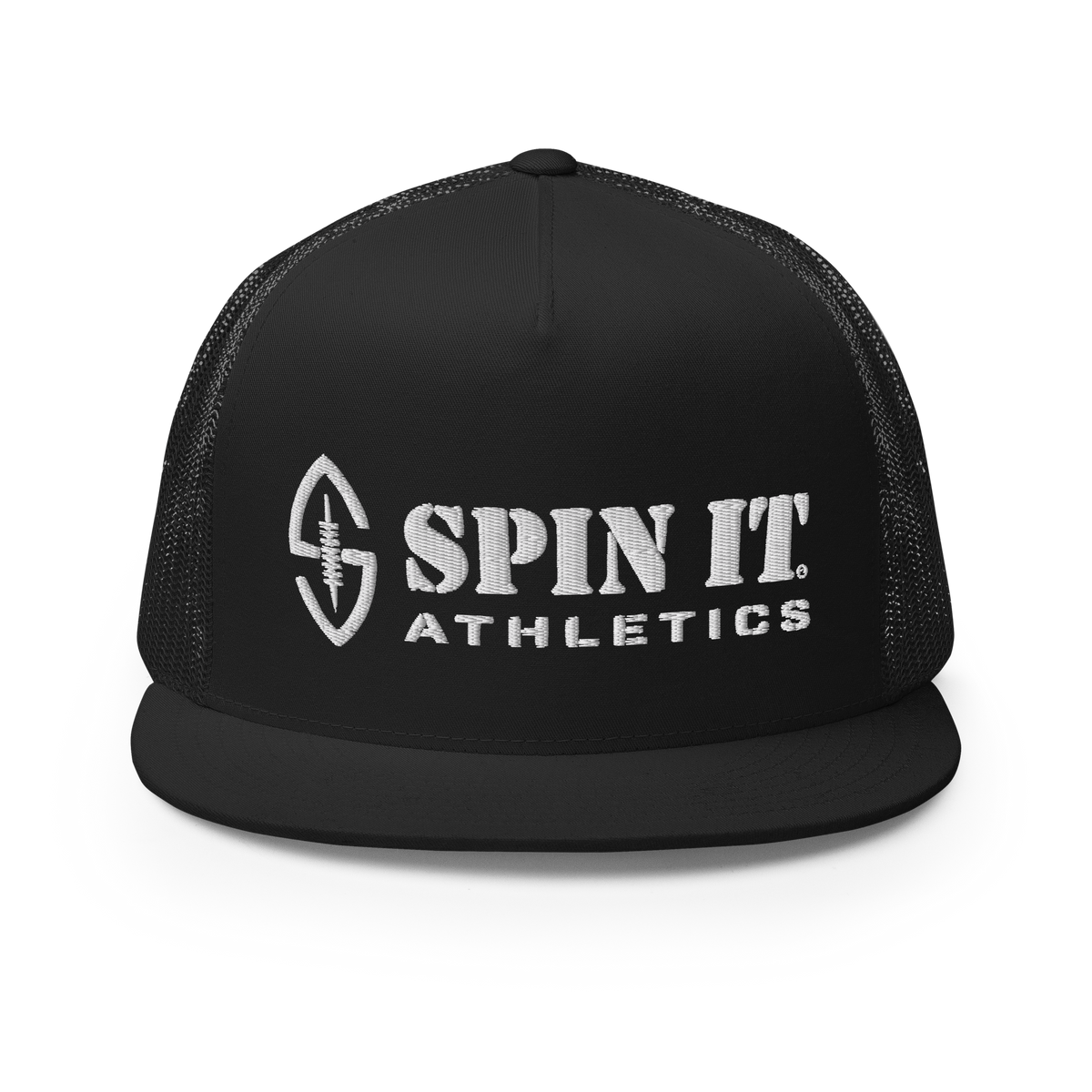 Spin It Black Flat Brim Hat - Living Easy®