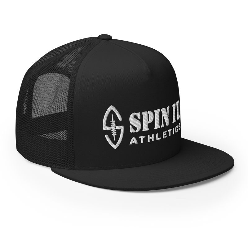 Spin It Black Flat Brim Hat - Living Easy®