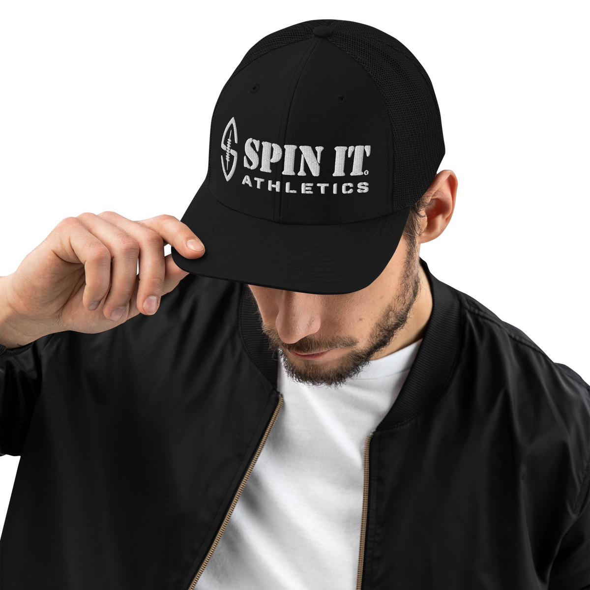 Spin It Black Trucker Hat - Living Easy®