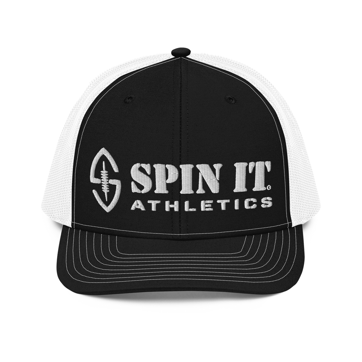 Spin It Black/White Trucker Hat - Living Easy®