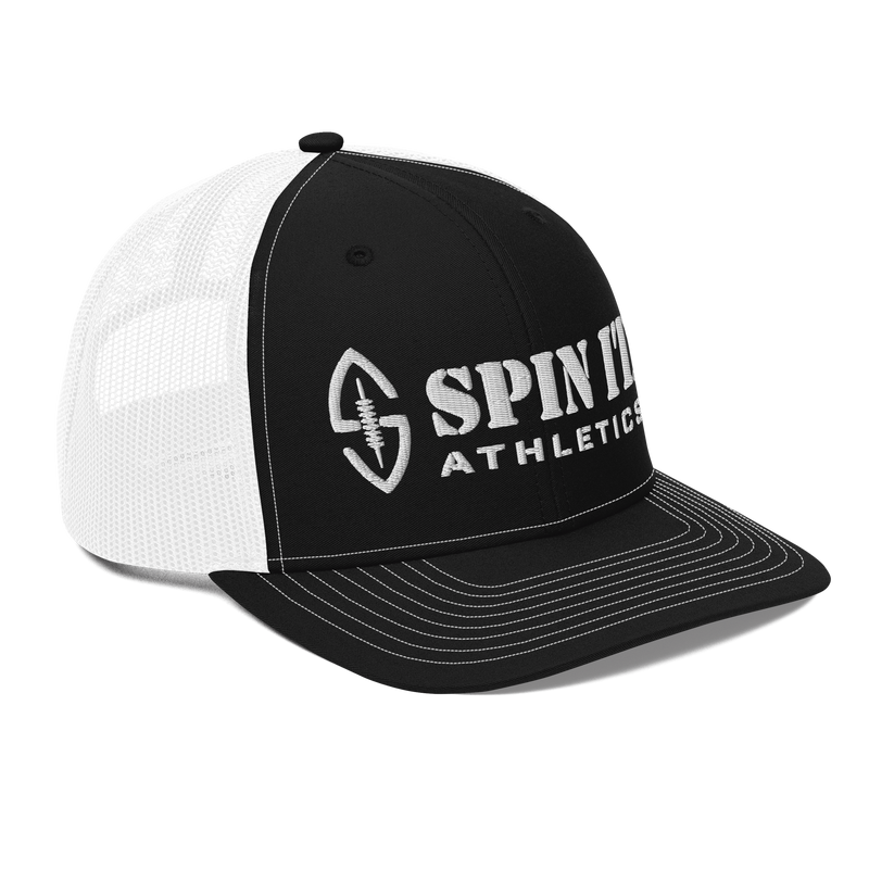 Spin It Black/White Trucker Hat - Living Easy®